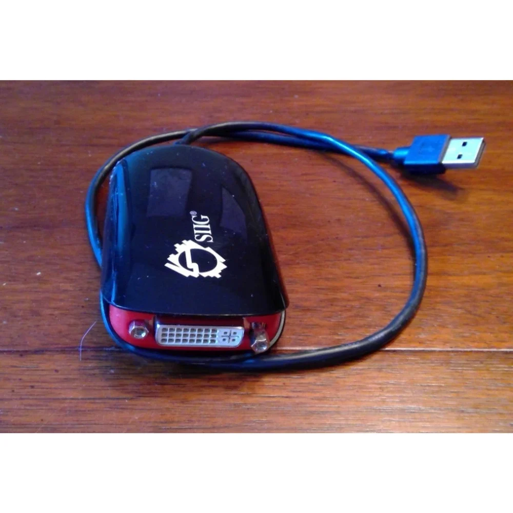 SIIG USB to DVI/VGA Multi Monitor Video Adapter JU-DV0211-S1 WITH ORIGINAL BOX